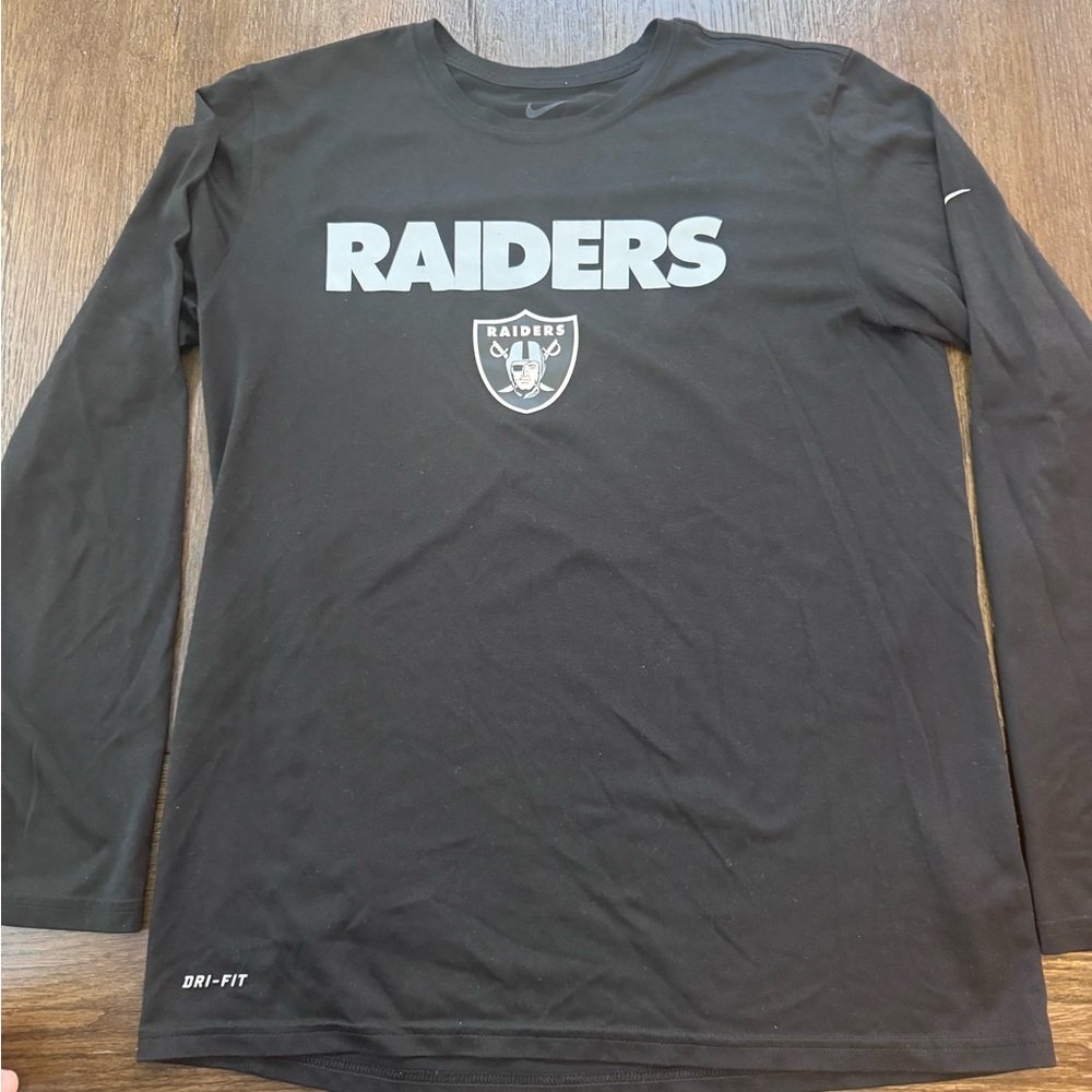 Nike Men's Black Raiders Long Sleeve Tee